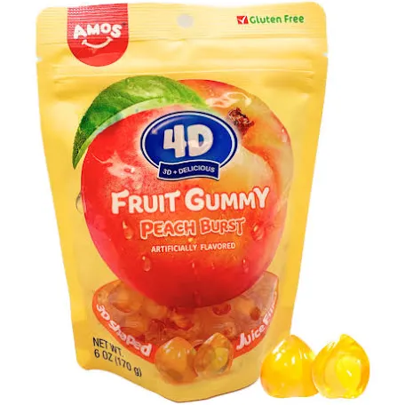 3D Fruit Gummy Peach Burst (6oz)