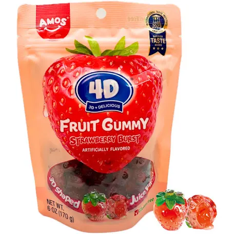 3D Fruit Gummy Strawberry Burst (6oz)