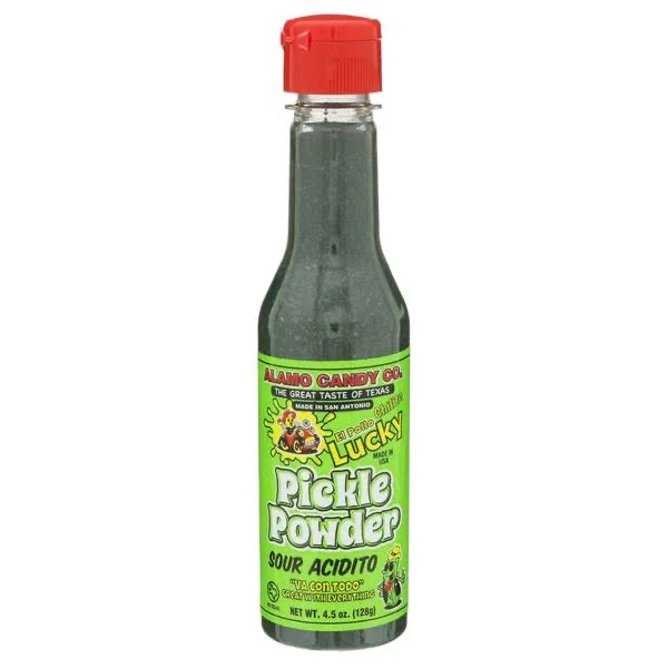 Alamo Candy Sour Pickle Powder Bottle 4.5oz