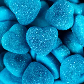 Blue Raspberry Gummy Hearts - Swedish (6oz)