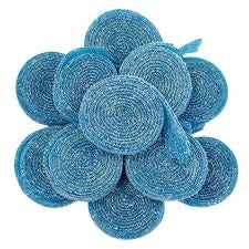 Blue Raspberry Sour Rolled Belts (6ct)