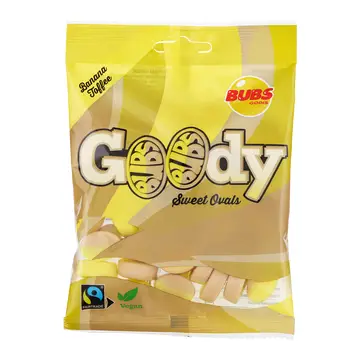 Bubs - Banana and Toffee Ovals Swedish Gummies (90g)