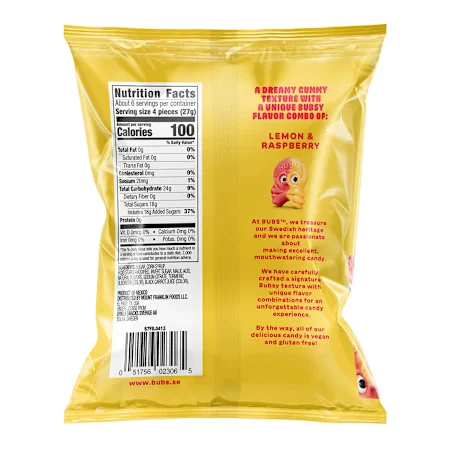 Bubs Lemon Raspberry Sour Skulls (5.5oz) - Image 2