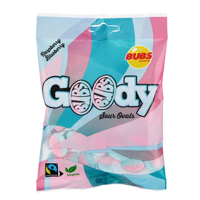 BUBS Sour Raspberry and BlueBerry Mini Ovals
90G