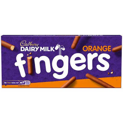 Cadbury Dairy Milk Orange Chocolate Fingers **Best by 03/21/26**
