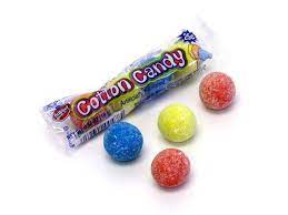 DUBBLE BUBBLE COTTON CANDY GUMBALLS 4-PIECE TUBE