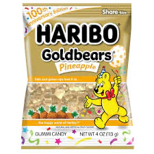 Pineapple Haribo Gold Bears (4oz)