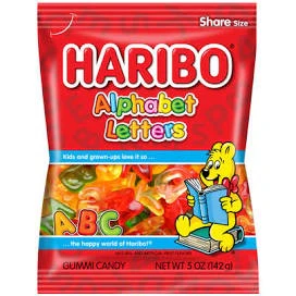 Haribo Gummy Alphabet Letters (5oz)