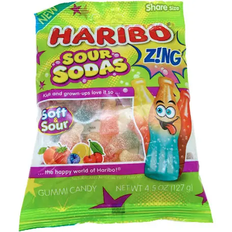Haribo Gummy Sour Soda (4.5oz)