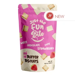 Just the Fun Bite Butter Biscuits - White Chocolate with Strawberry (3.53oz)