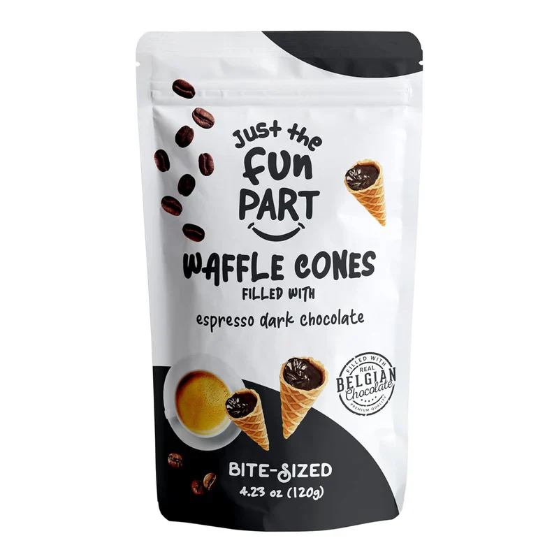 Just the Fun Part Waffle Cone Bites - Dark Chocolate Espresso (4.23oz)