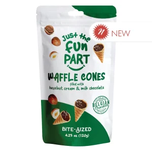 Just the Fun Part Waffle Cone Bites - Milk Chocolate and Hazelnut Cream (4.23oz)