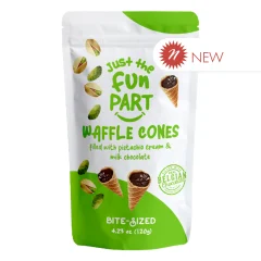 Just the Fun Part Waffle Cone Bites - Milk Chocolate Pistachio (4.23oz)