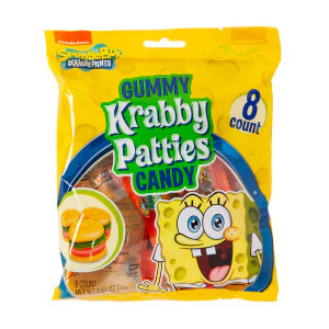 Krabby Patties Gummy Candy 2.54 oz Bag