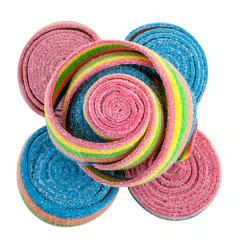 Rainbow Sour Rolled Belts (6ct)