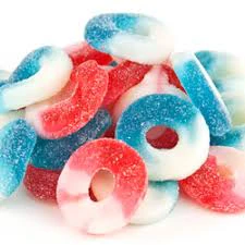 Red, White, and Blue Gummy Rings (12oz)