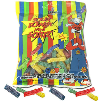 Sour Power Mini Sortz Straws (4oz)