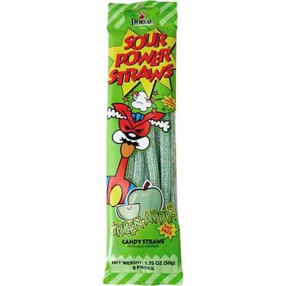 Sour Power Straws - Green Apple