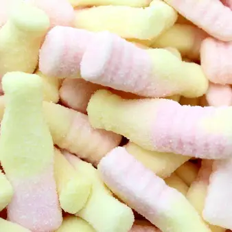 Strawberry Banana Fizzy Pop Bottles (8oz) - Swedish