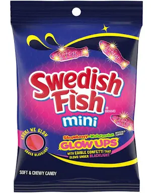 Swedish Fish Mini - Glow Ups (6.7oz)