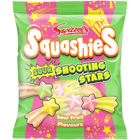 Swizzels Squashies - Sour Shooting Stars (100g)