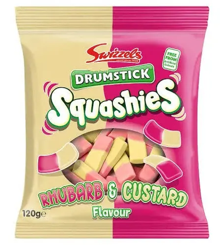 Swizzles Squashies - Rhubarb and Custard (120g)