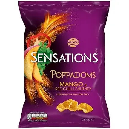 Walkers Poppadoms - Mango and Red Chilli Chutney (82.5g)