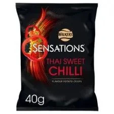 Walkers Sensations Thai Sweet Chili Crisps (40g) *Best By 5.10.25*