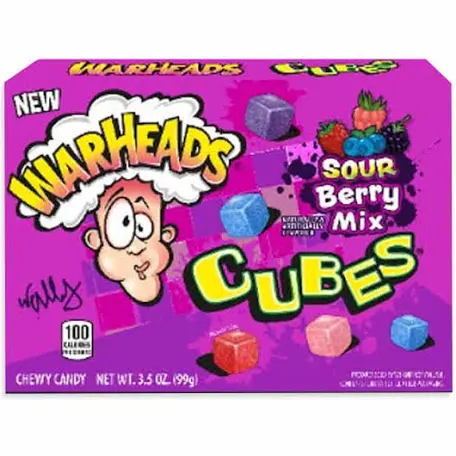 Warheads Cubes - Sour Berry Mix (3.5oz)