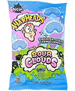 Warheads Sour Clouds - Cotton Candy (4.5oz)