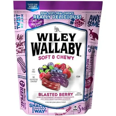 Wiley Wallaby Licorice - Blasted Berry (7.5oz)
